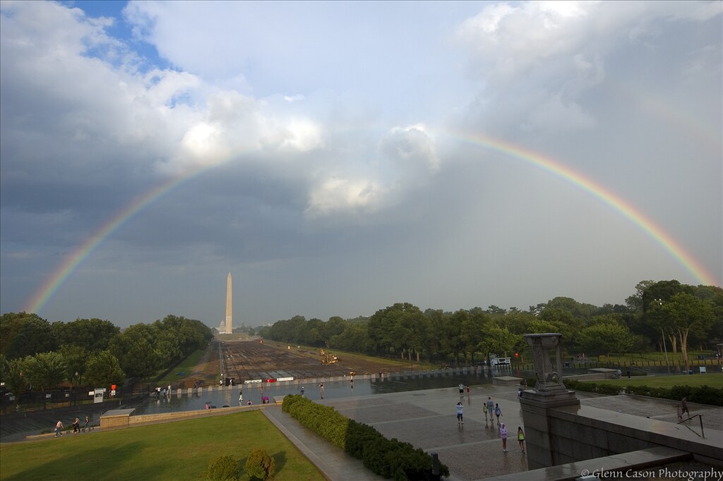 Full, double, Rainbow over Washington Monument After a str… Flickr