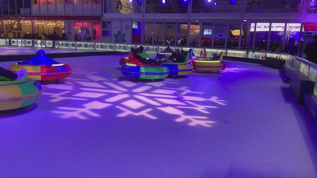 Ice Bumper Tube Cars Frost Fest Bryant Park NYC 🗽 January 31st 2020 a