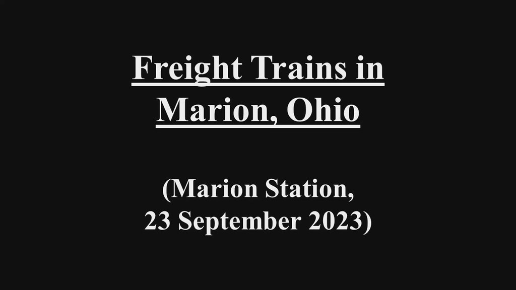 Trains in Marion, Ohio (23 September 2023) a photo on Flickriver