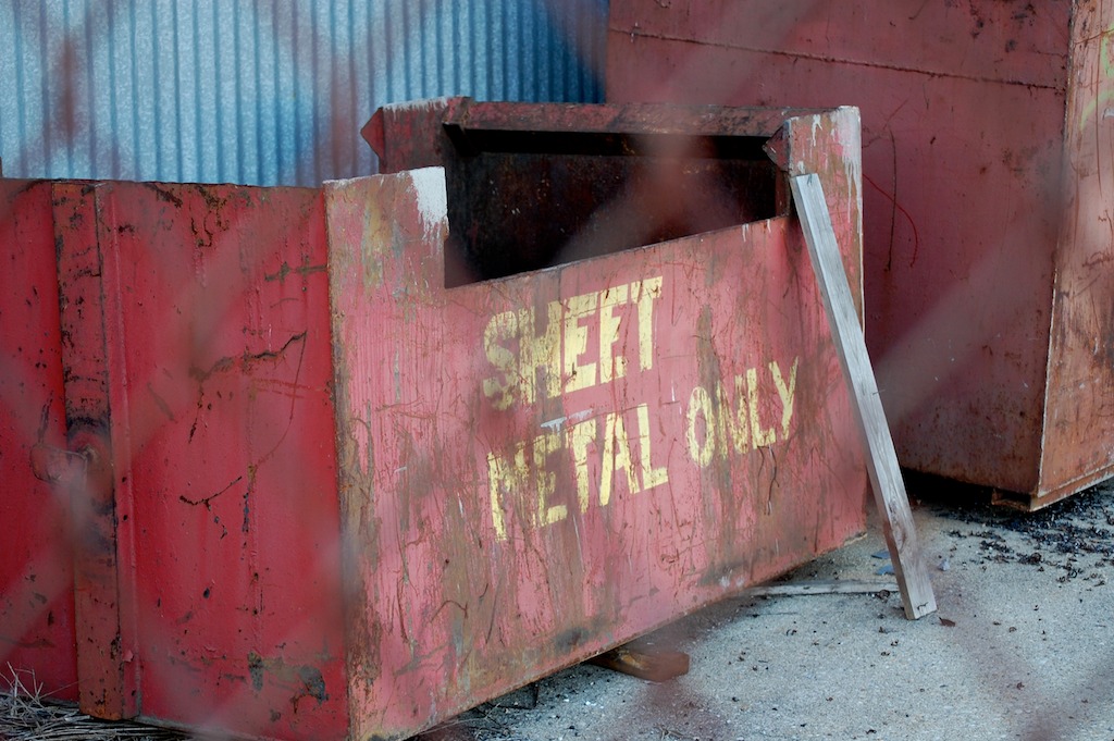 sheet metal only Metal bin, 2nd Street, Dayton, Ohio. vistavision