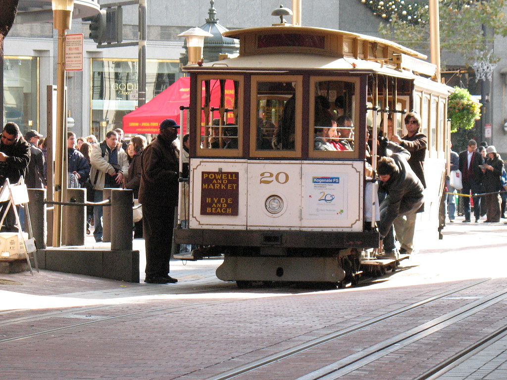 San Francisco cable car Market Street turnaround Flickr