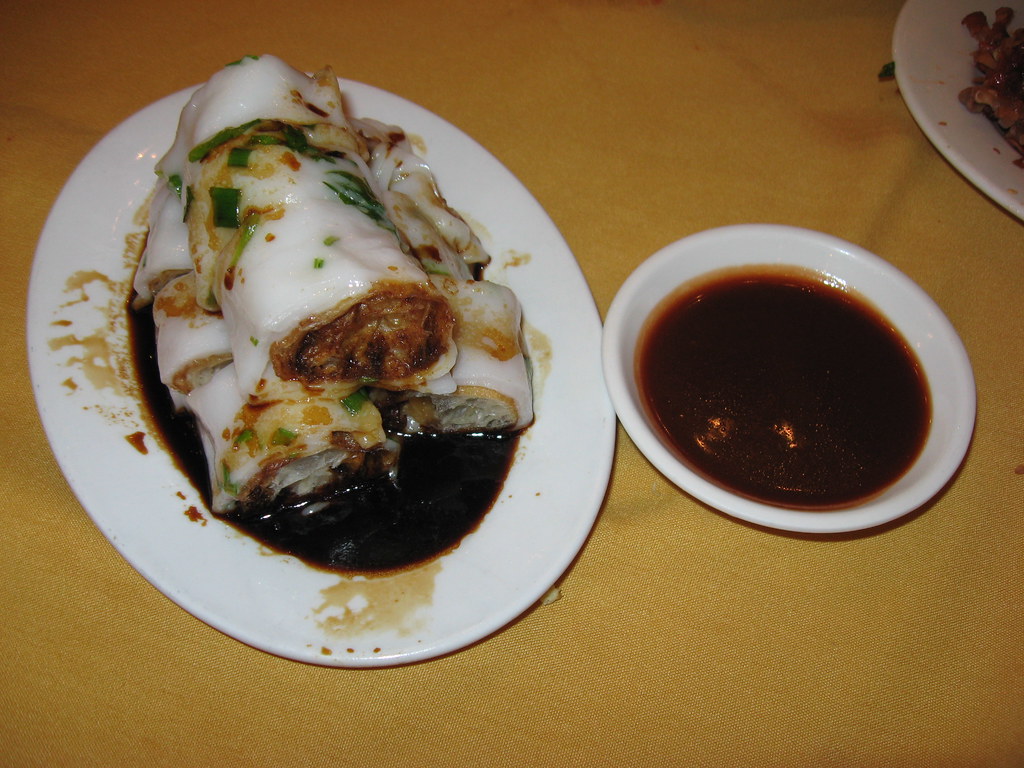 Chatham Sq Restaurant Steam rice noodle roll with fried c