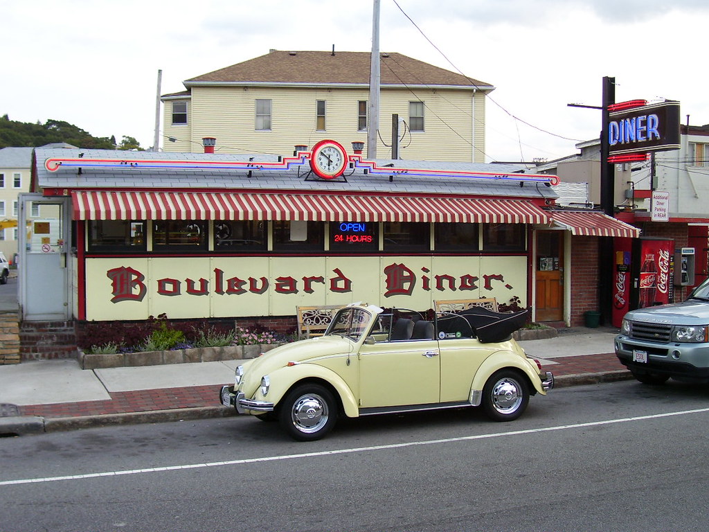 1969 VW at Boulevard Diner, Worcester, MA This is our '69 … Flickr