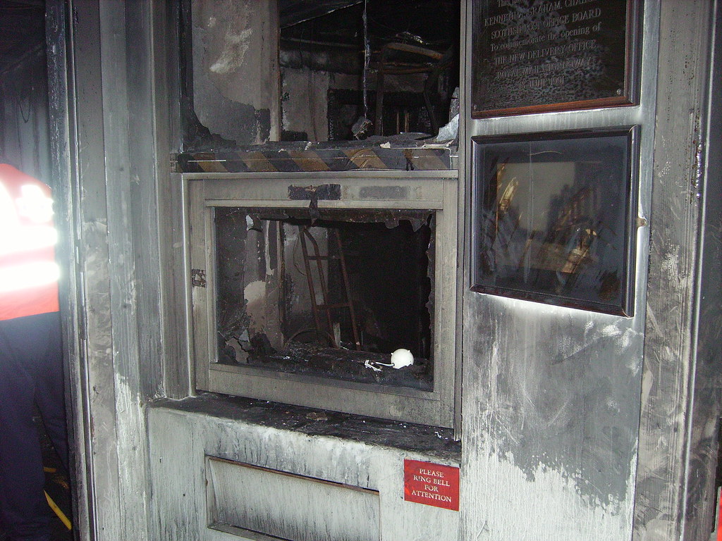 Royal Mail Stornoway office after the fire. mr kem Flickr