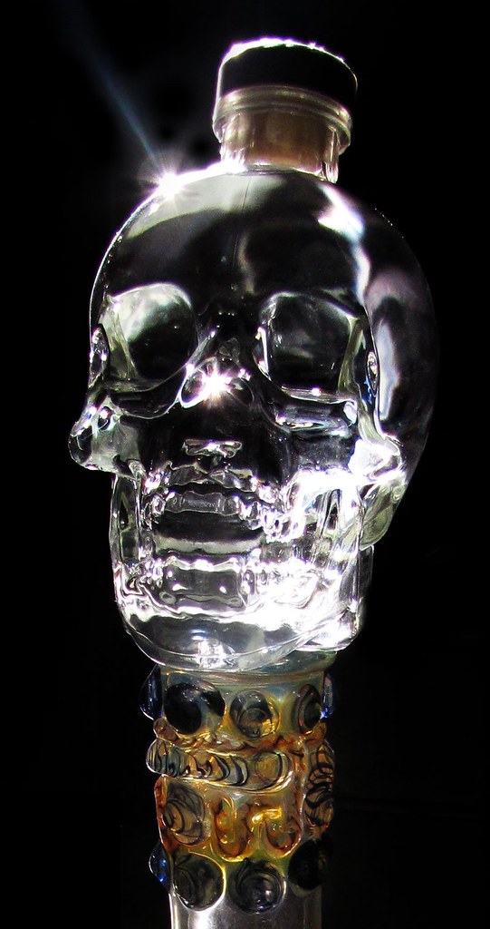 Crystal Head Vodka bottle balancing act. Feel Mystic Flickr