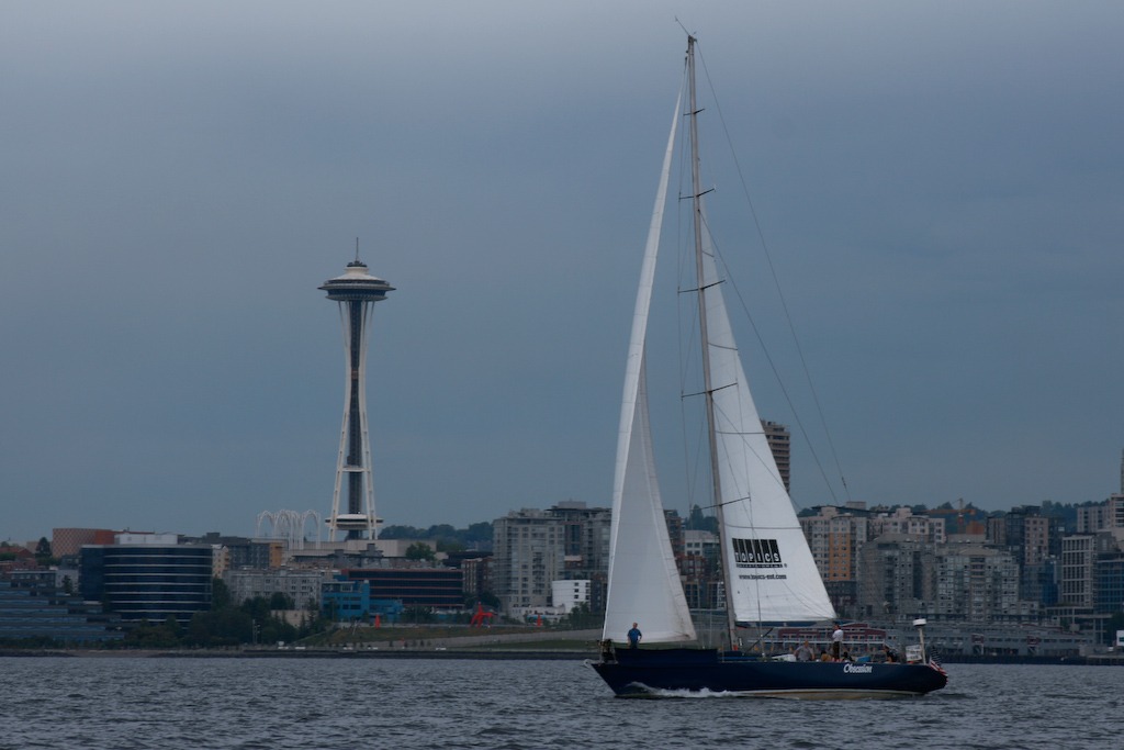 Sailing in front of Seattle Click here for large on black.… Flickr