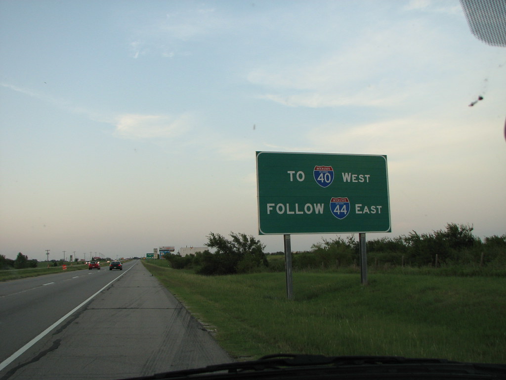 TO 40 West Guide sign to West I40 along I44 south of Okl… Flickr