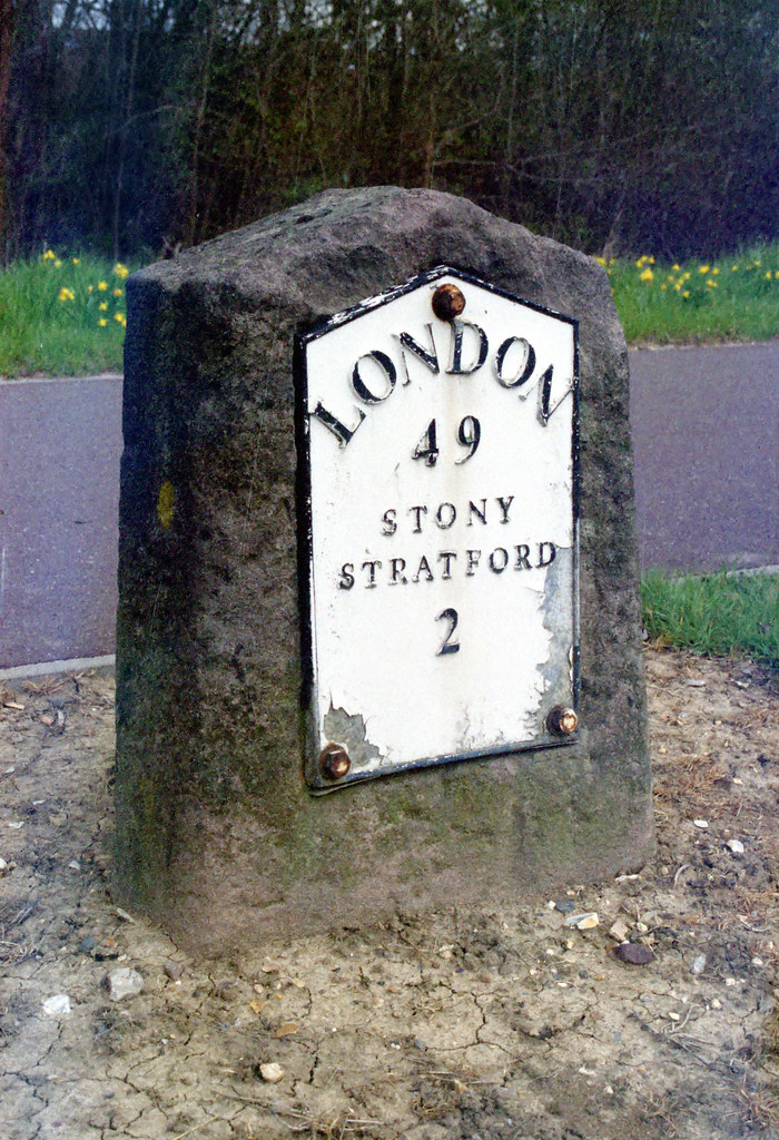 Two Mile Ash milestone Two Mile Ash estate in Milton Keyne… Flickr