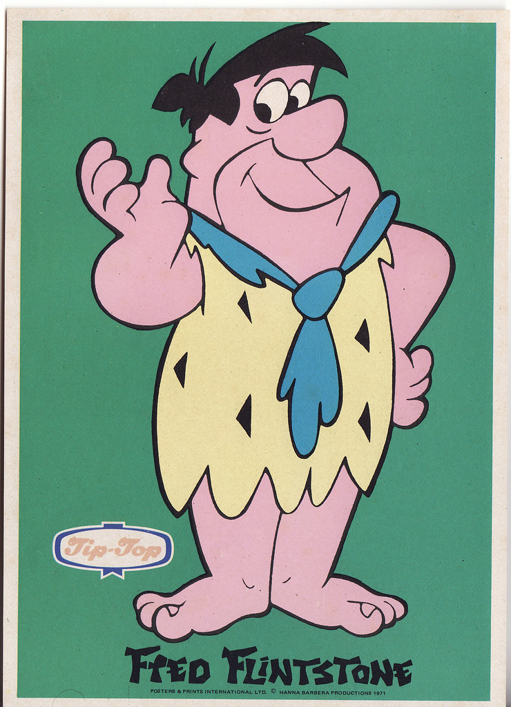 1971 TipTop Ice Cream The Flintstones Pin Up Poster Fre… Flickr