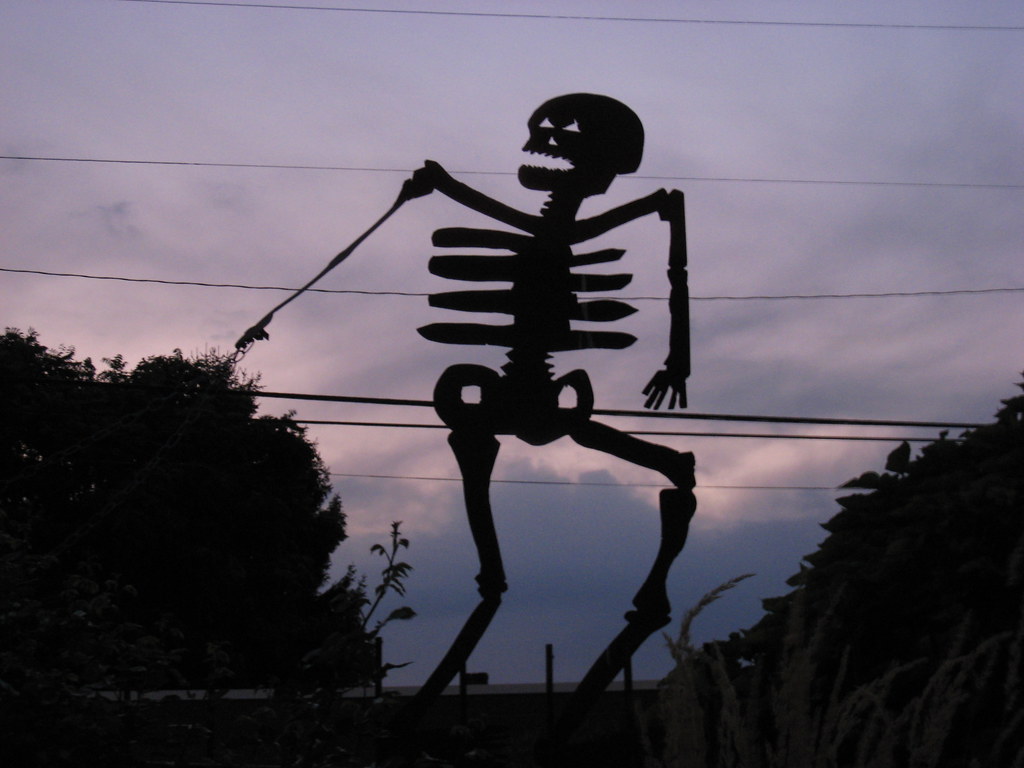 skeleton at Mexican restaurant jenninrome Flickr