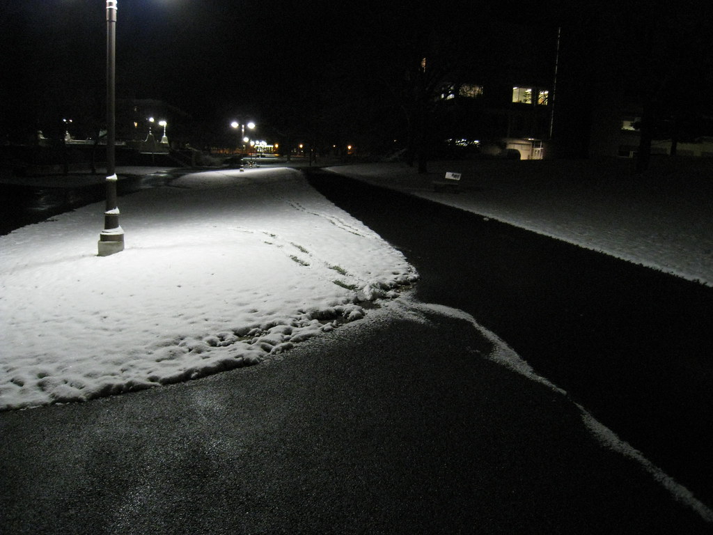 Ithaca College Quads Snow at Night Aimee Dars Ellis Flickr
