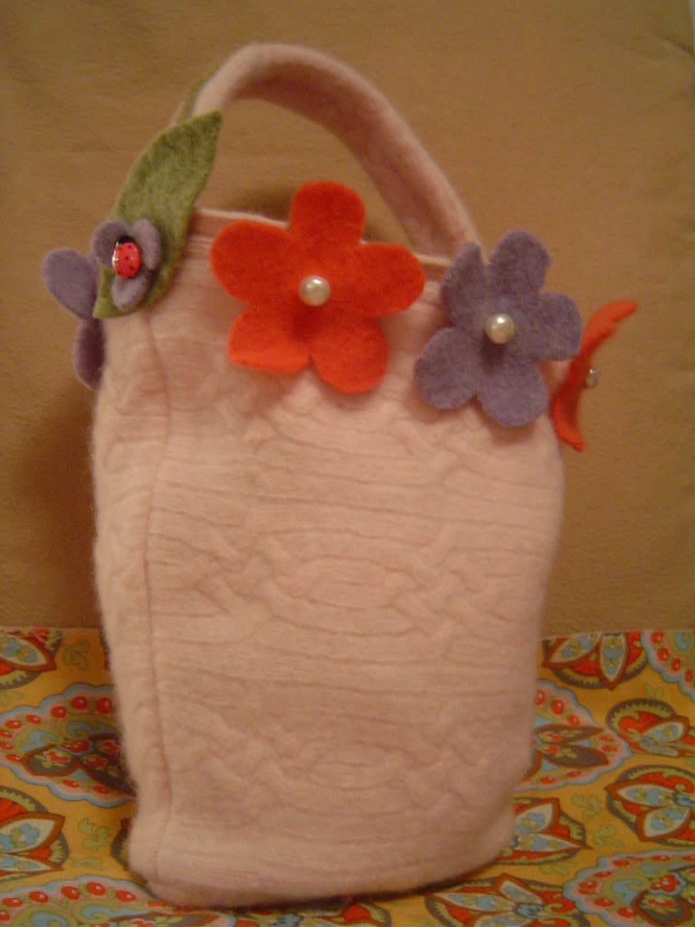 wool Easter basket/purse Betz White Pinkers Flickr