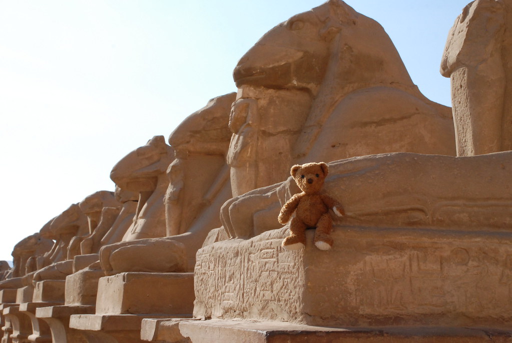 Barnaby at the Avenue of the Sphinxes David & Cheryl M Flickr
