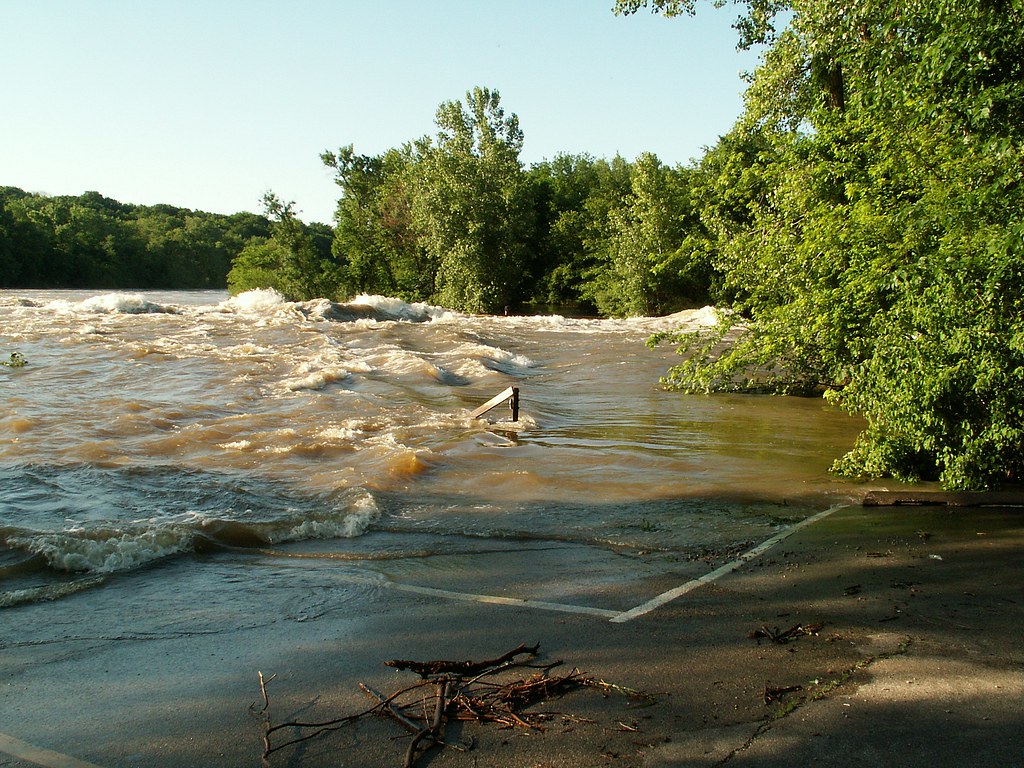 Coralville Dam flooding Water flows over the spillway at C… Flickr