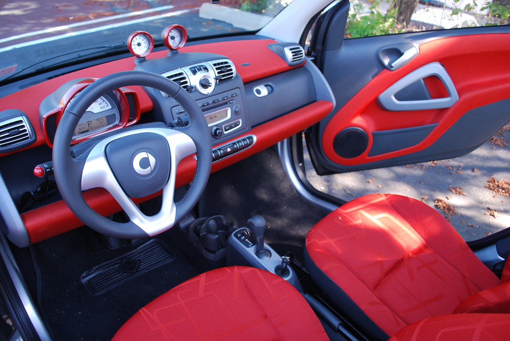 Smart Car Interior Small car big interior in Screaming Red… WhiPix