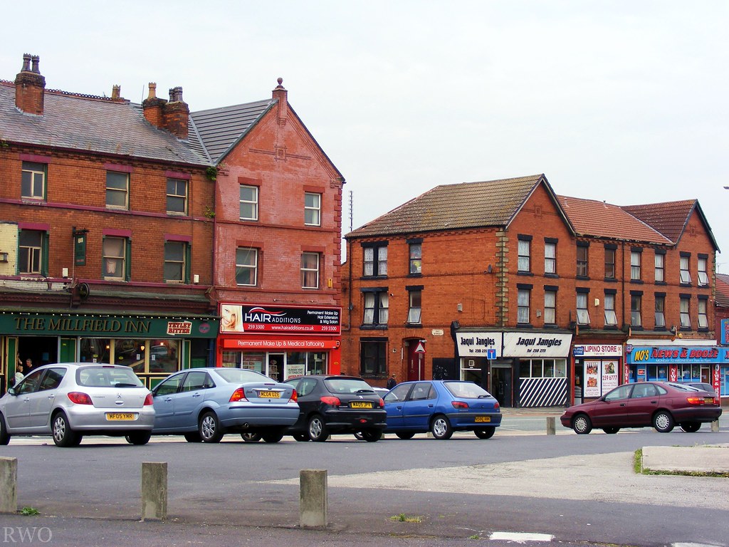 Prescot Road, Old Swan Where the cars are now parked, ther… Flickr