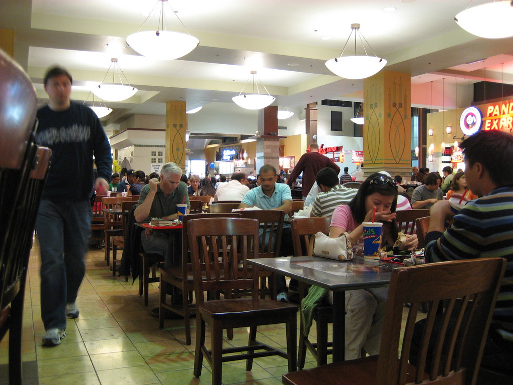 Valley Fair food court Actually a small part thereof, the … Flickr