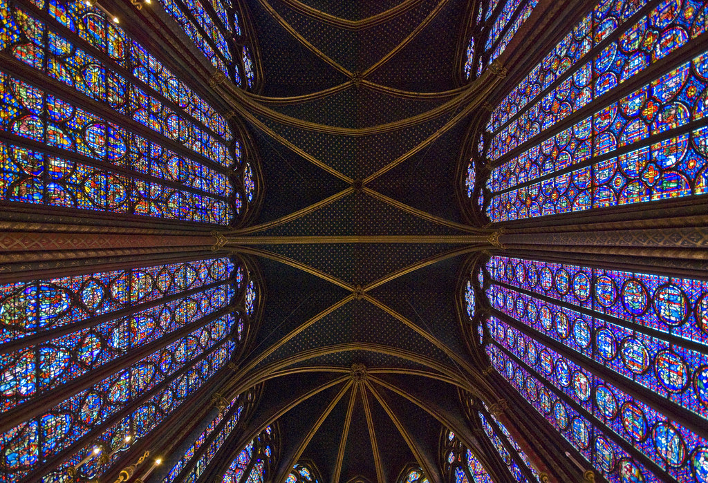 Ste Chappelle, overhead Stained glass covers 6456 square f… Flickr