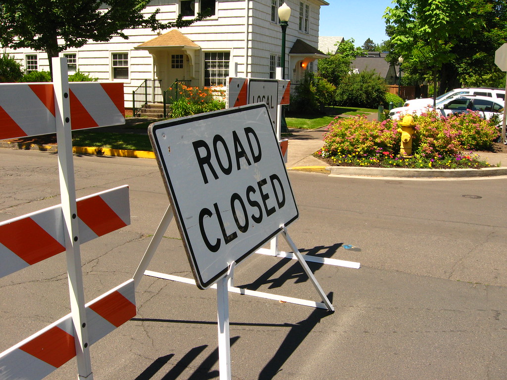 road closed 17th Ave. at Columbia St. Chris Phan Flickr