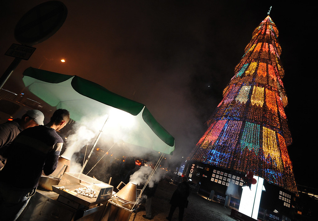 Europe's tallest Christmas Tree Lights Up in Lisbon Flickr