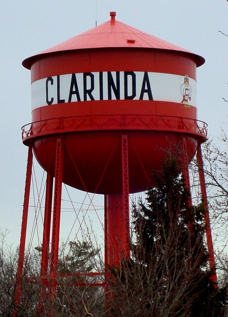 Clarinda Water Tower Clarinda, Iowa Taken by my wife (mrs … Flickr