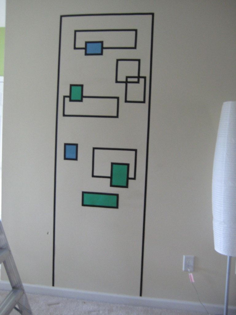 Electrical tape wall art splashofneonspunk Flickr