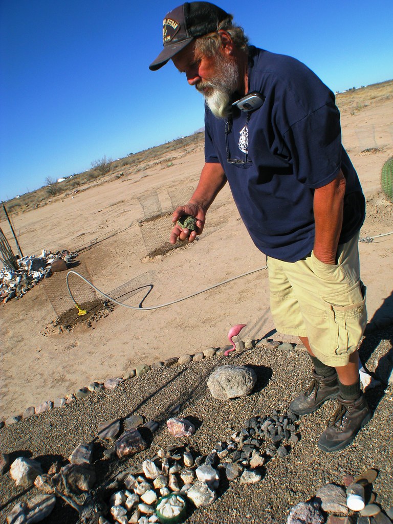 Keith talking about his rocks in Deming, New Mexico, USA Flickr