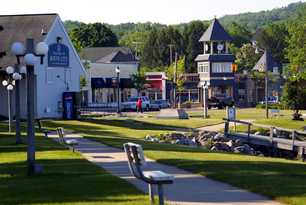 Downtown Boyne City by the river 10 Rick Wolanin Flickr