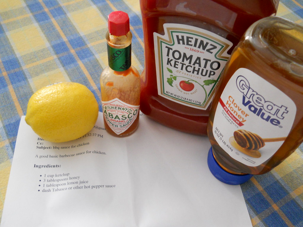simple bbq sauce 1 cup ketchup 3 tablespoons of honey 1 ta… Flickr