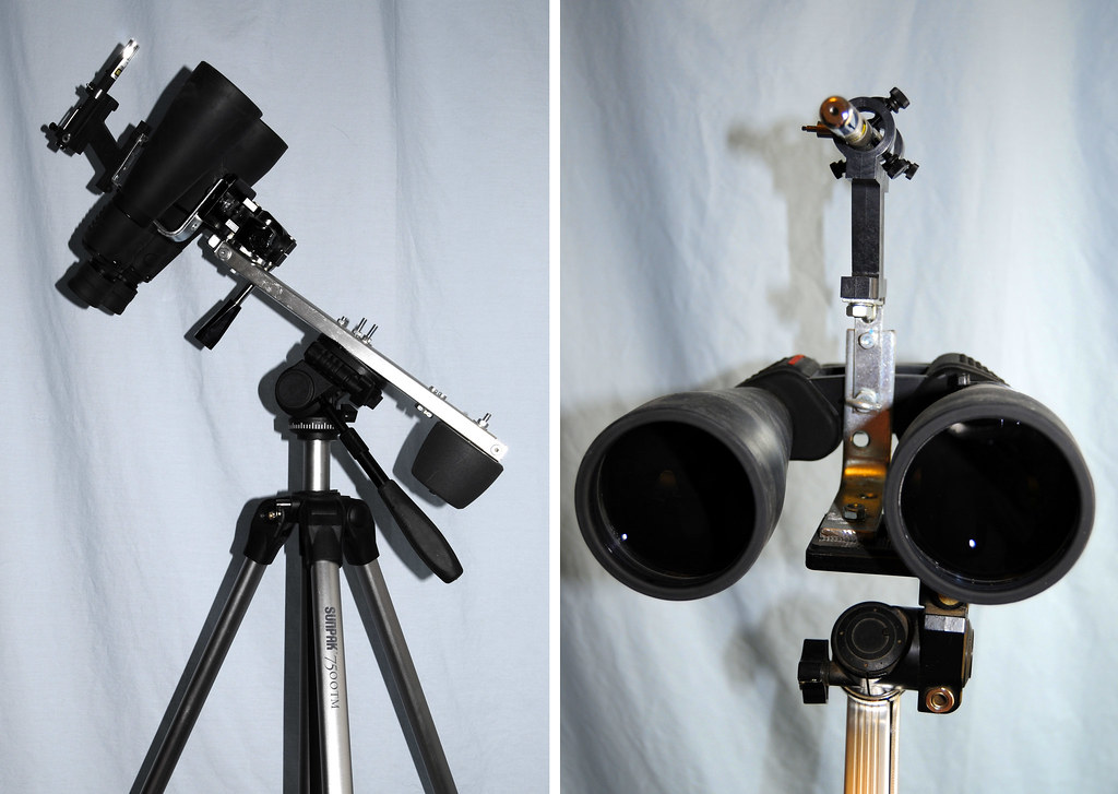 Binocular Tripod Mount 15x70 Home made DIY holder to mount… Flickr