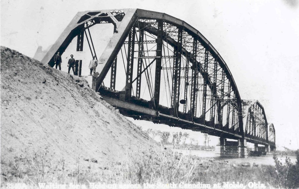 Bridge across South Canadian River 1910 Pioneer Library System Flickr