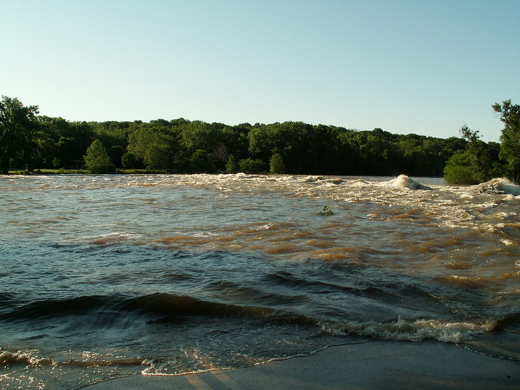 Coralville Dam flooding Water flows over the spillway at C… Flickr