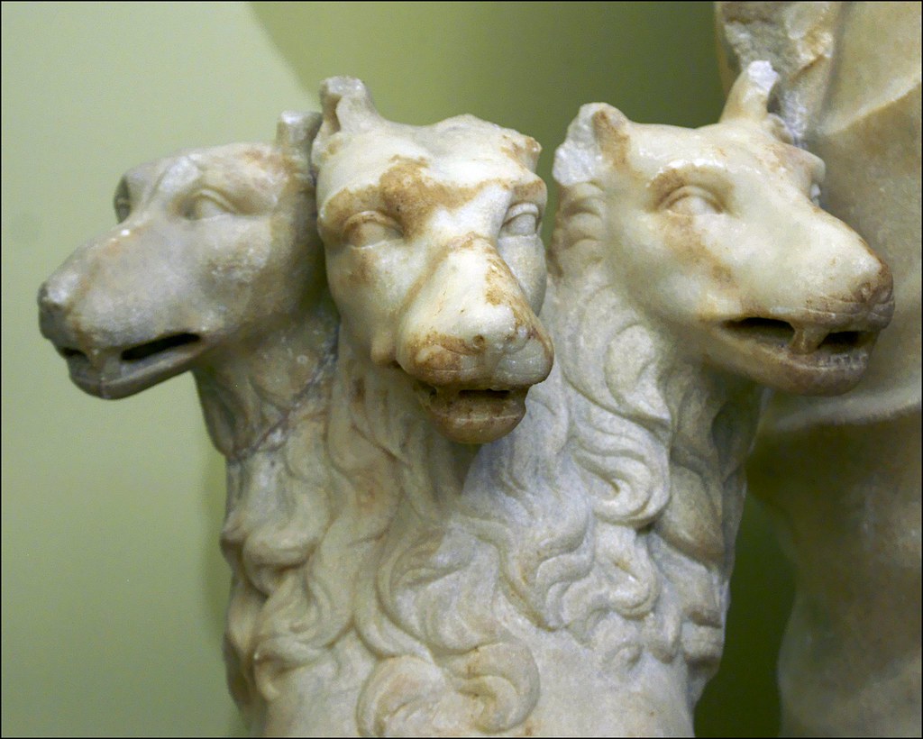 The heads of Cerberus Detail from a Roman statue in the He… Flickr