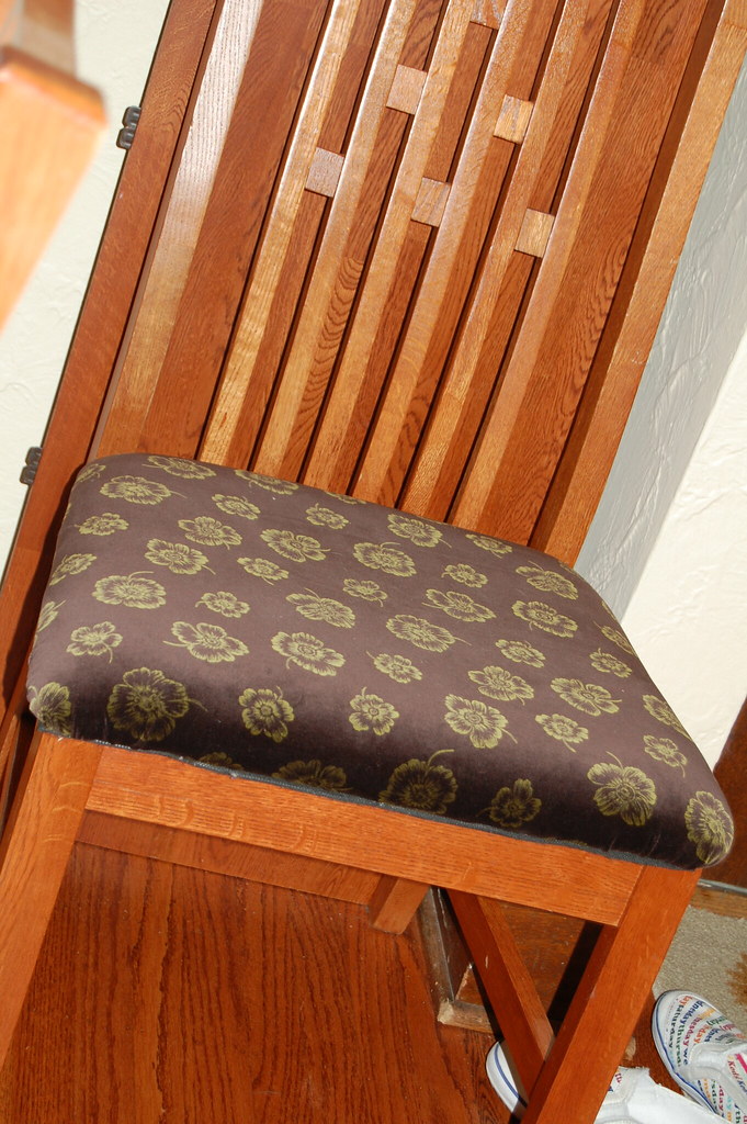 New chair Mom and Dad recovered our dining room chairs GiffZone