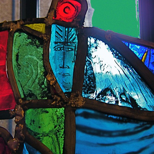 Stained Glass face detail This detail is from the memorial… Flickr