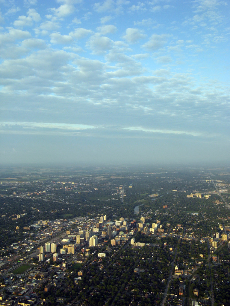 Aerial view of London, Ontario An aerial view of downtown … Flickr