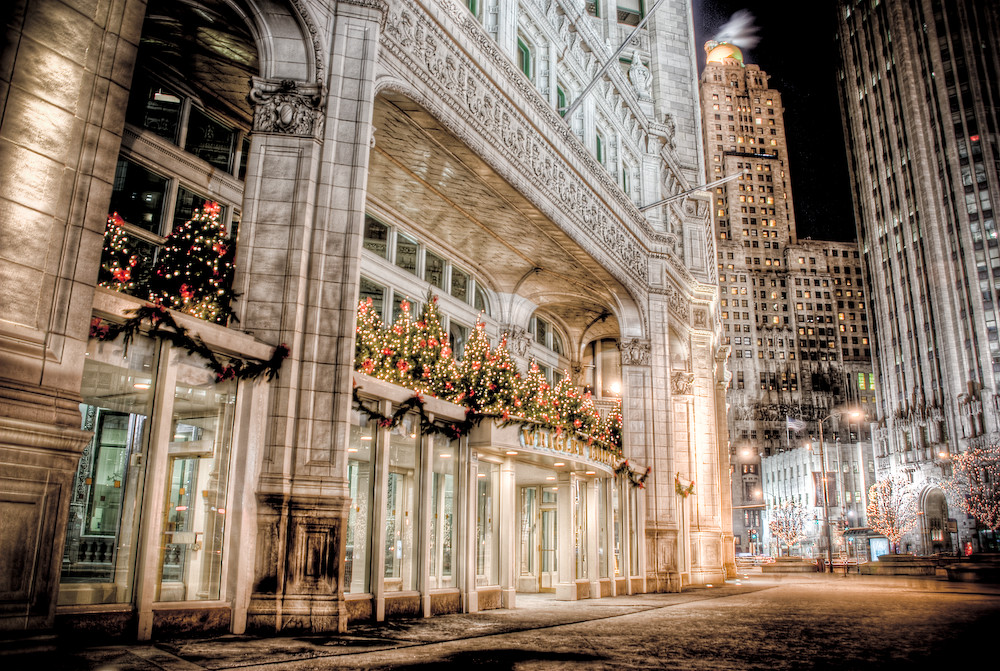 Building Christmas Decorations Wrigley Building Christmas decorations in Chicago 1 Flickr