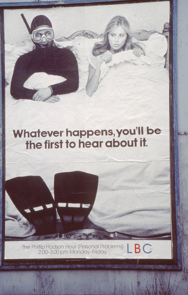LBC Advert at Golders Green Station, April 1985 Floor Wax Flickr