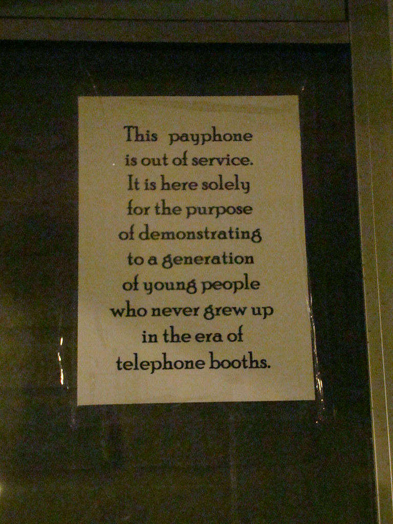 Phone Booth Sign A sign from a phone booth at Howe Cavern.… Flickr
