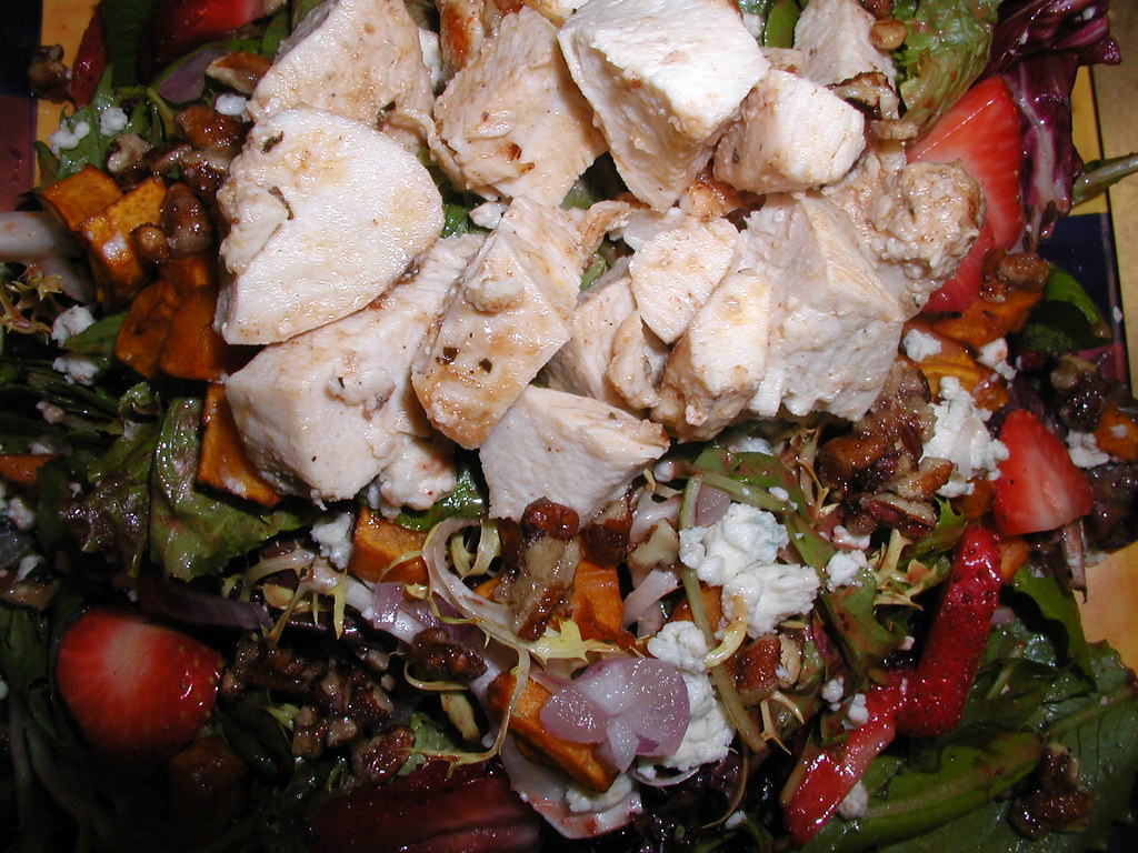 P1010039 Strawberry, Chicken and Pecan Salad mixed greens… Flickr