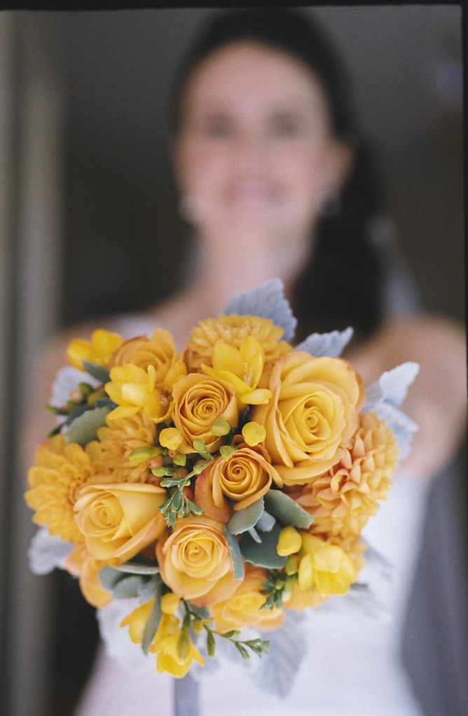 Marigold and pewter bridal bouquet Beautiful marigold and … Flickr