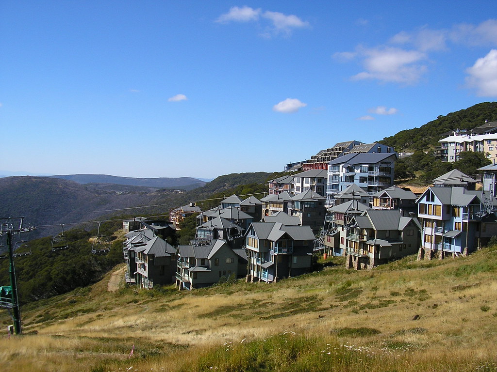 Ski Lodges on Mt Hotham. galleryleshirl Flickr