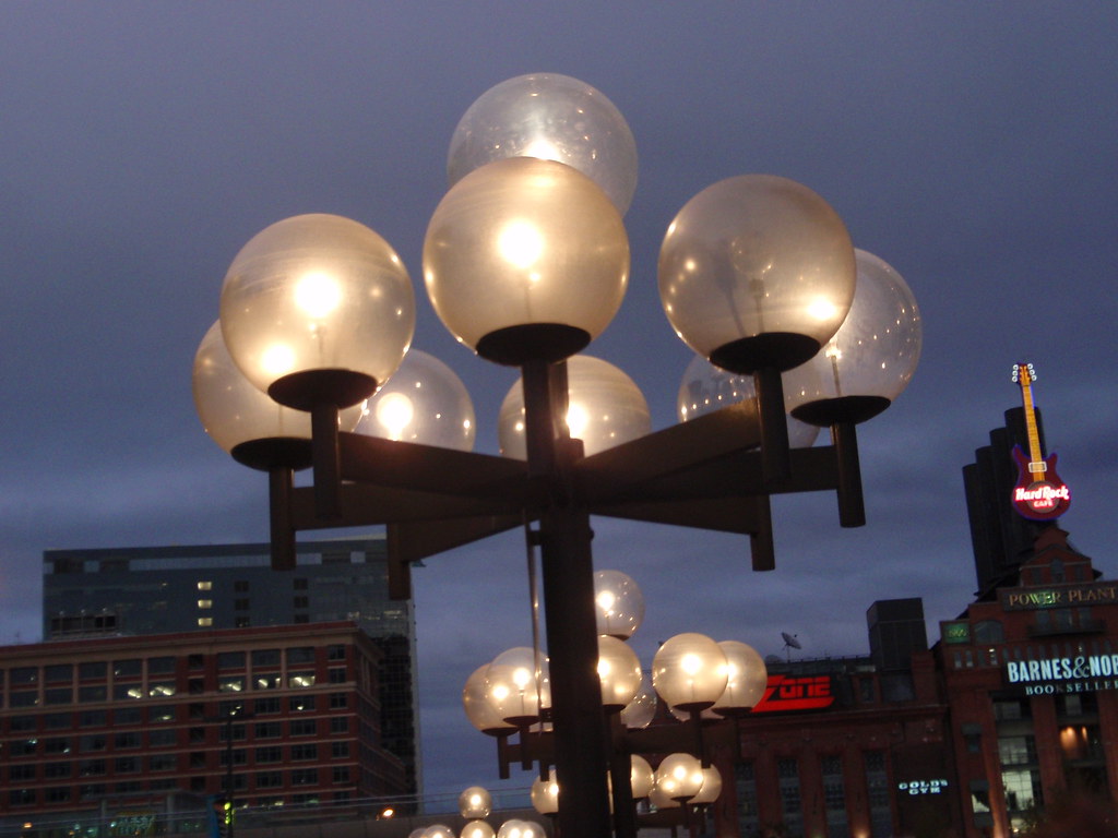 baltimore street lights at night acblauch Flickr