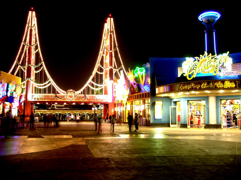 Disneyland CA Adventure entrance plaza Pilar Flickr