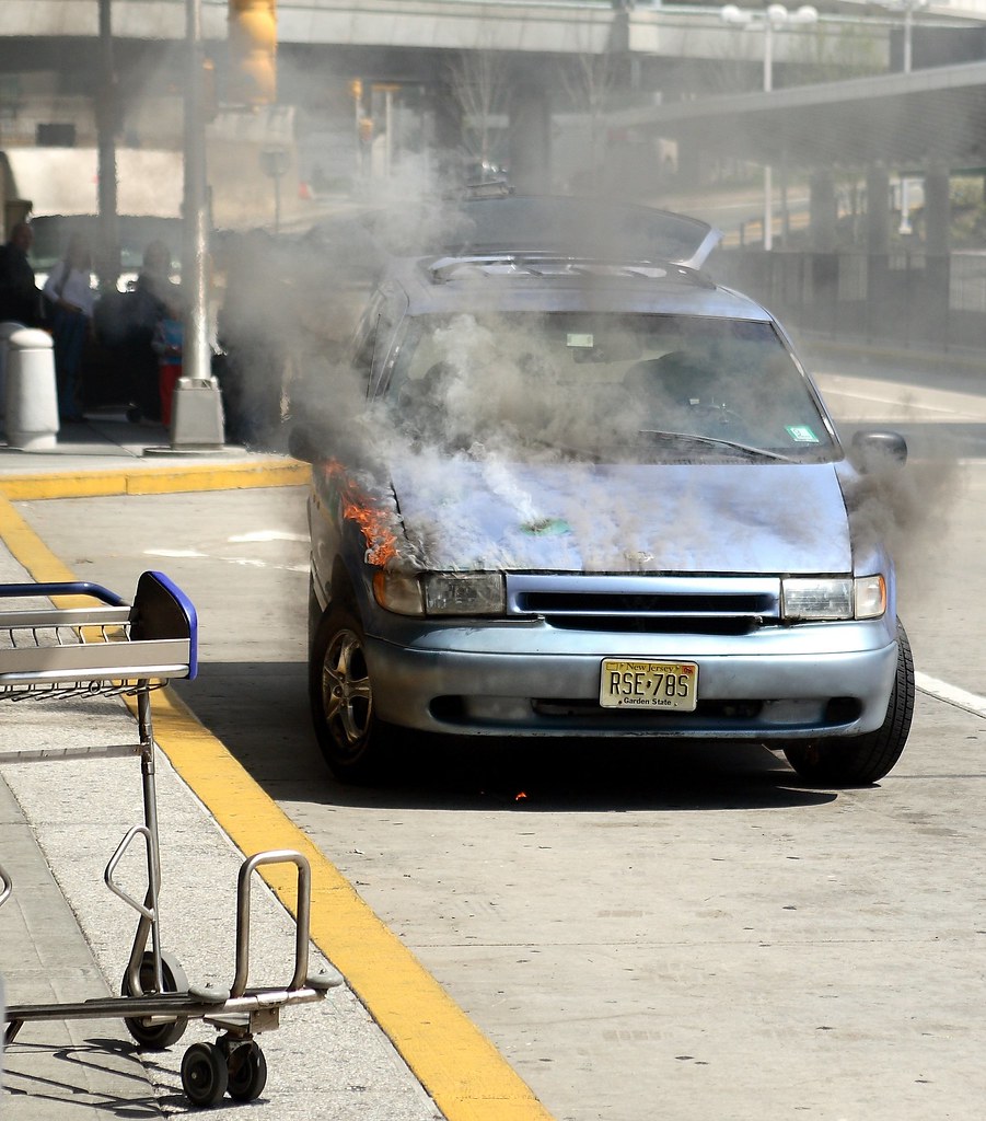 JFK terminal 7 car fire! JFK terminal 7 car fire! How quic… Flickr