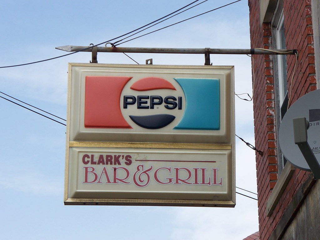 OH Mt Blanchard Clark's Bar & Grill Pepsi sign for Clark… Flickr