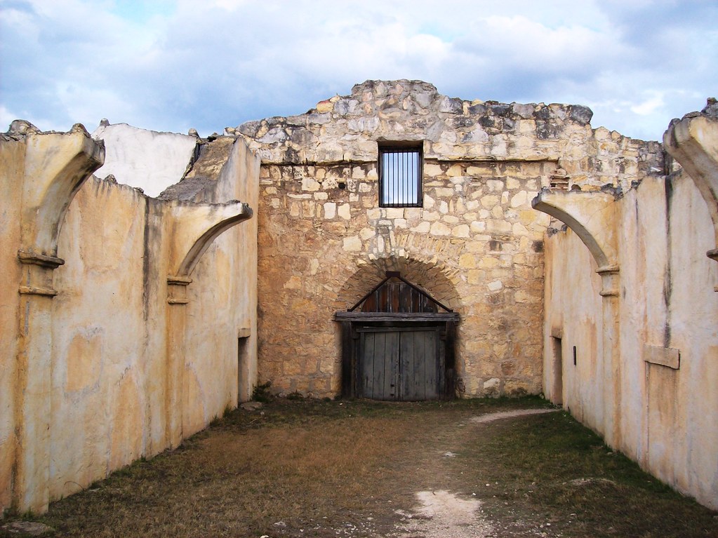 View from inside The Alamo, looking at the backside of the… Flickr