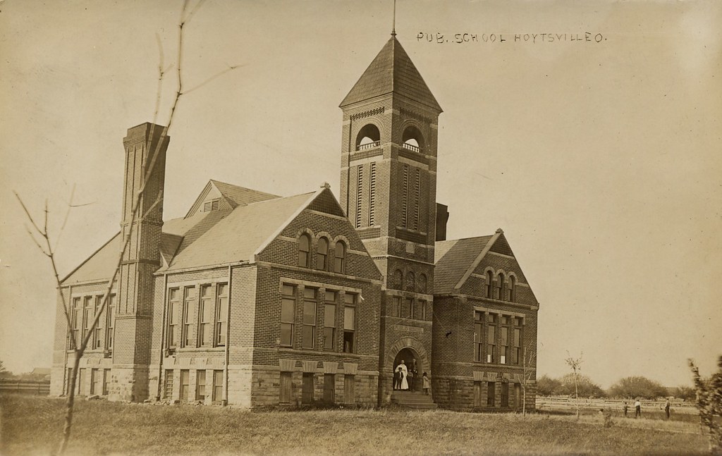 OH Hoytville Public School Real photo postcard of Public… Flickr