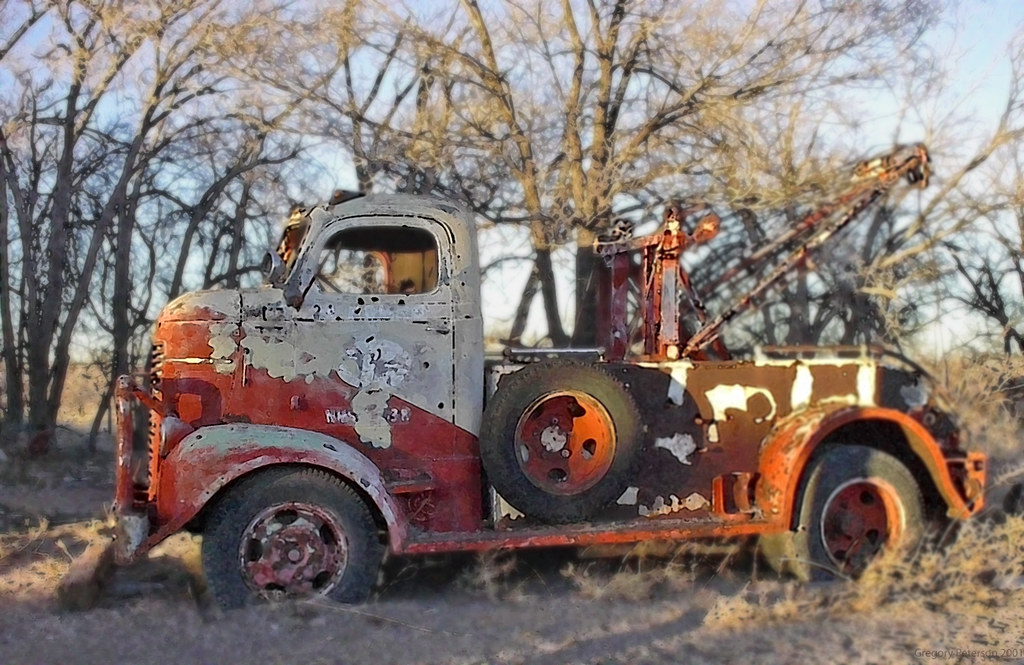 Tow Truck Vaughn New Mexico Dry Brush Filter and Blur Flickr