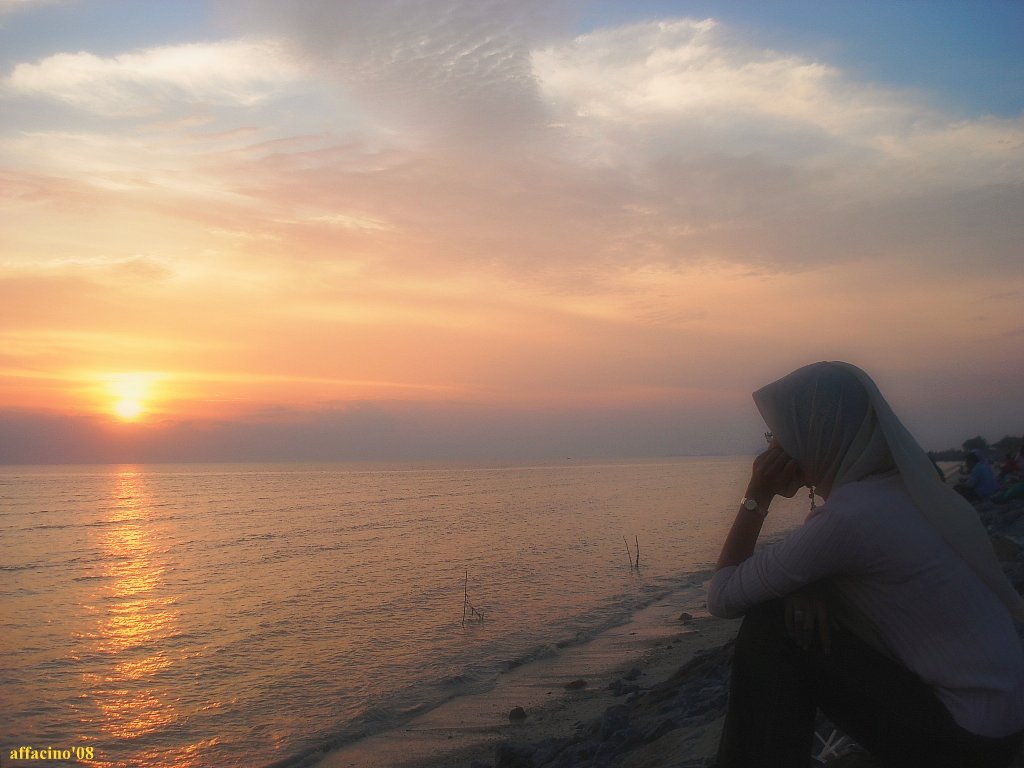 sunset pantai sg baru, perlis persiaran pantai sg baru